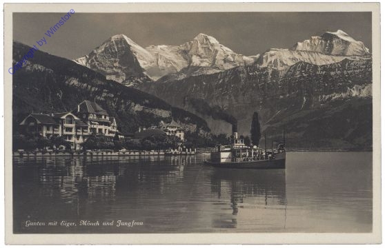 ak159511 Gunten, mit Eiger, Mönch und Jungfrau