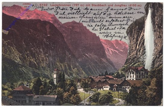 Lauterbrunnen, mit Stubbauch und Jungfrau
