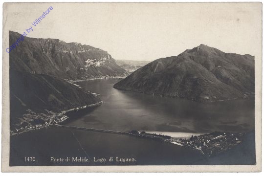 Lugano, Ponte di Melide, Lago