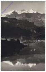 Lungern, Lungerndsee mit Wetterhorngruppe