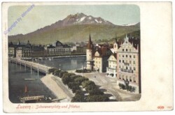 Luzern, Schwanenplatz und Pilatus