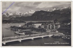 ak159698 Luzern, Bahnhof mit Kunst- und Kongreßhaus