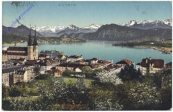 ak159701 Luzern, und die Alpen