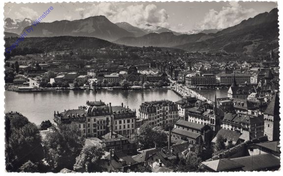 ak159708 Luzern, mit Alpen