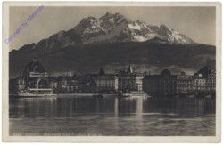 ak159722 Luzern, Bahnhof und Pilatus