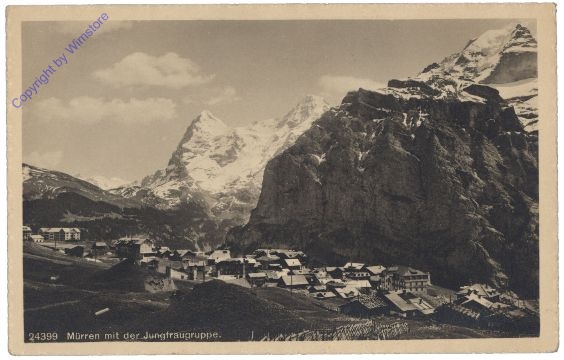 Mürren, mit der Jungfraugruppe