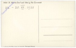 St. Moritz, Dorf und Bad gegen Piz Corvatsch