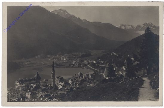 St. Moritz, mit Piz Corvatsch