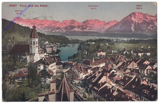 ak159942 Thun, und die Alpen