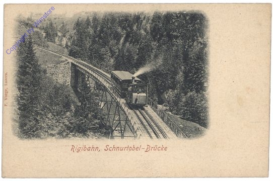 ak159973 Vitznau, rigibahn, Schnurtobel-Brücke