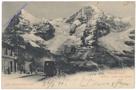 ak159988 Wengen, Station, Eiger und Mönch