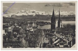 Zürich, und die Alpen