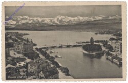 Zürich, und die Alpen