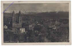 Zürich, und die Alpen