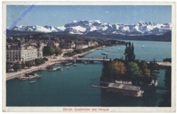 Zürich, Quaibrücke und Utoquai