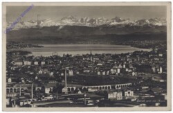 Zürich, und die Alpen