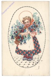 ak160115 Unbekannt: Mädchen mit Blumen