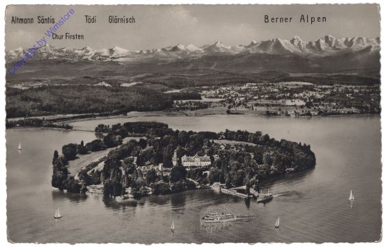 ak160147 Insel Mainau, Chur Firsten, Berner Alpen