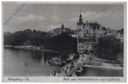 Kaliningrad (Köngisberg), Blick auf Schloßteichbrücke und Stadthalle