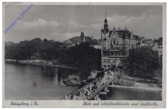 ak160178_1 Kaliningrad (Köngisberg), Blick auf Schloßteichbrücke und Stadthalle