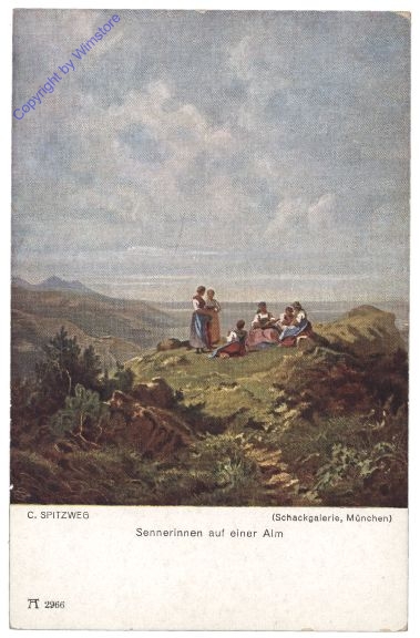 ak160241 Spitzweg, Karl: Sennerinnen auf einer Alm