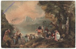 Watteau, Antoine: Die Einschiffung zur Liebesinsel Cythere