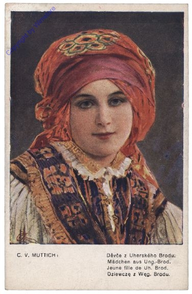 ak160591 Muttich, C.V.: Mädchen aus Ung.-Brod.