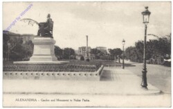 ak160854 Alexandria, Garden and Monument to Nubar Pasha