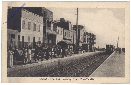 Suez, the train arriving from Port-Tewfik