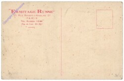 Paris, Restaurant Ermitage Russe