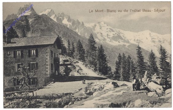 Mont Blanc, vu de l'Hotel Beau-Sejour