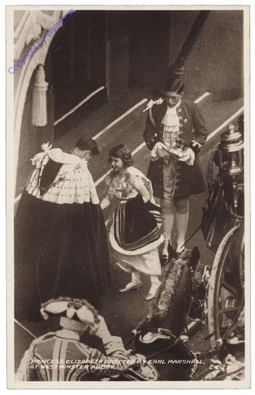 London, Princess Elizabeth greeted by Earl Marshall