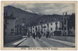 Susa, Pont3e sulla Dora e Piazza IV Novembre