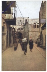 Jerusalem, Straßenbild bei der 4. u. 5. Kreuzwegstation