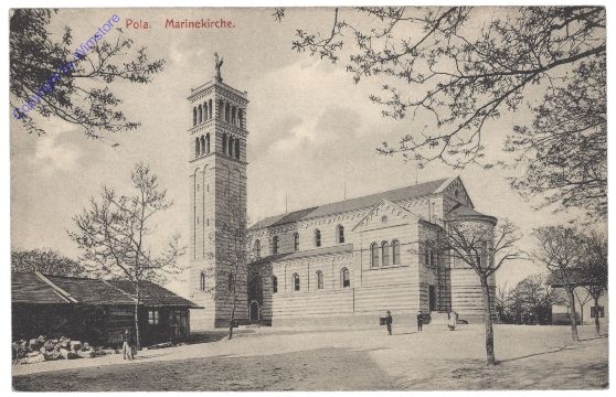 ak161368 Pula (Pola), Marinekirche