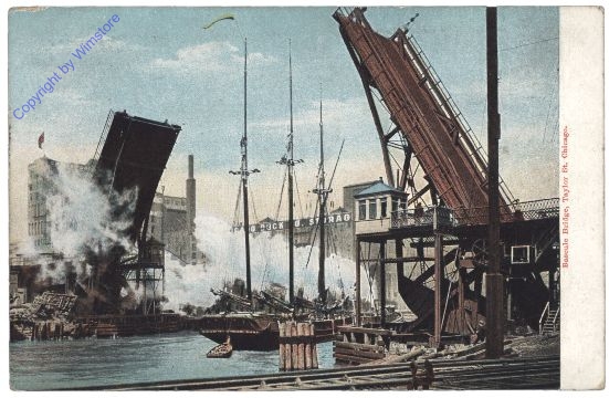 ak161826 Illinois: Chicago, Basule Bridge, Taylor St. Chicago