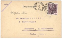 Mitgliedskarte für den Allgemeinen Güterbeamten-Verein für 1908
