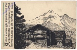 Almhütte mit Vers