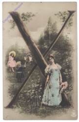X - Dame mit zwei Kindern