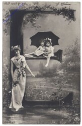 ak161937 E - Dame mit zwei Kindern