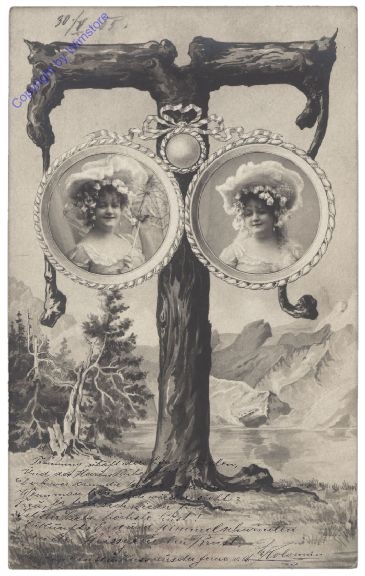 T - Zwei Mädchenportraits
