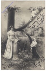 K - Dame mit zwei Kindern