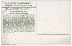 Dr. Ernst Sandow's künstliche Mineralwasser-Salze, Brausesalze, Bäder