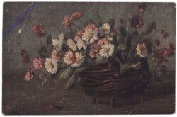 Blumen in Weidenkorb