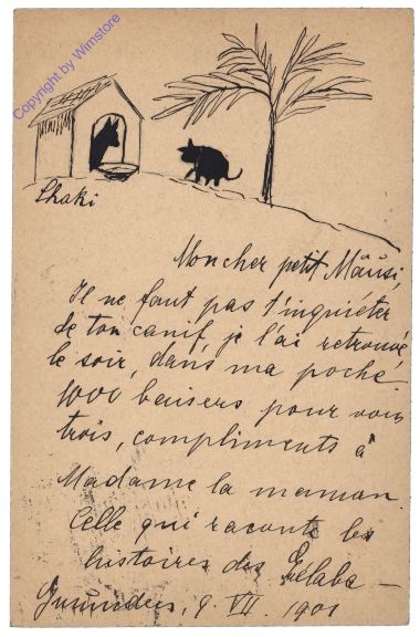 Begegnund vor der Hundehütte