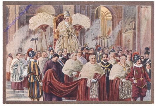 Papst Pius XI auf dem heiligen Stuhl