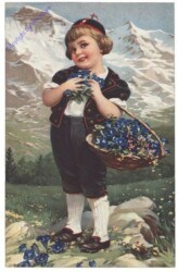 Mädchen mit Enzian