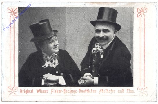 ak162648 Wien, Original Wiener fiaker-Gesangs-Duettisten Adelhofer und Linz