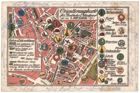 Wien 1, Orientierungskarte für Biertrinker & Weinbeisser