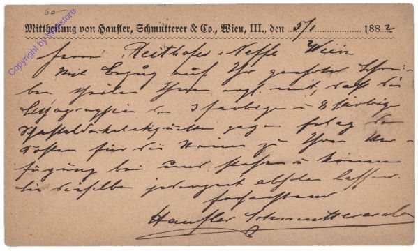 ak162678 Wien 3, Mitteilung von Haufler, Schmutterer & Co